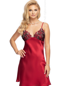 Секси нощница Koszulka-Elodie-Burgundy-Burgundowy