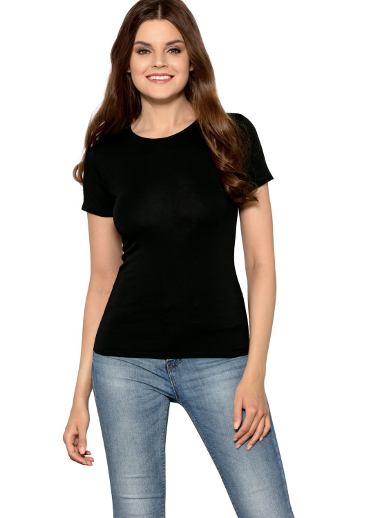 Дамски топ Bluzka-Claudia-Czarna-Czarny