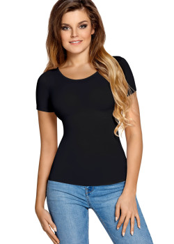 Дамски топ Bluzka-Carla-Krtki-rkaw-Czarna-Czarny