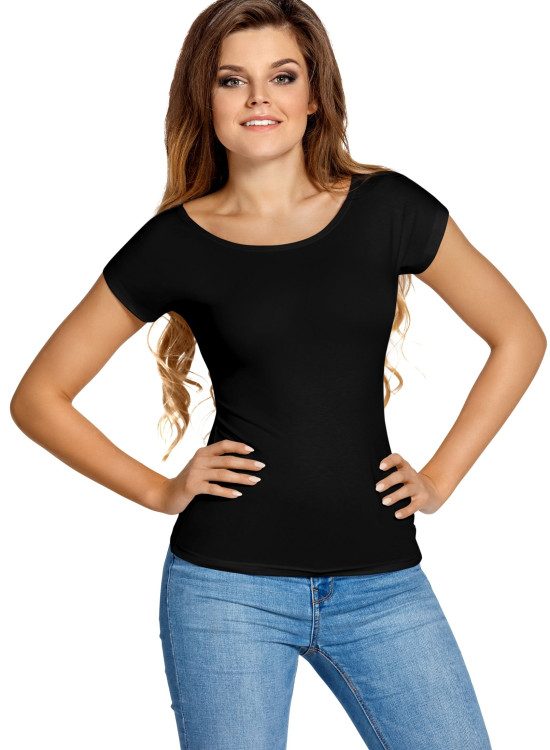 Дамски топ Bluzka-Kiti-Czarna-Czarny