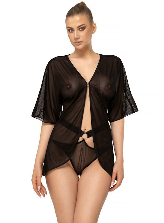 Секси нощница Koszulka-Velo-Czarny