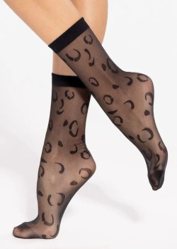 Къси чорапи Skarpetki-Trendy-Line-15-20-Den-Black