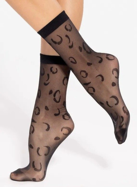 Къси чорапи Skarpetki-Trendy-Line-15-20-Den-Black