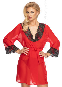 Луксозен секси халат Szlafrok-Oriana-Czerwony-Czerwony