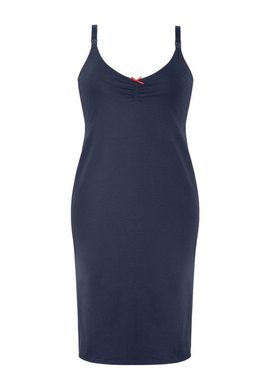 Нощница за бременни и кърмачки в тъмносин цвят EASY DRESS-Нощници-LadyStyle.bg