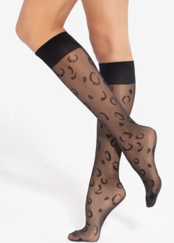 Къси чорапи Podkolanwki-Trendy-Line-15-20-Den-Black