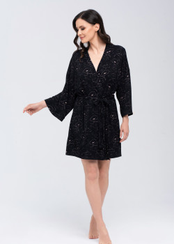 Секси халат Szlafrok-Koi-Beowo-Czarny-Beowo-Czarny