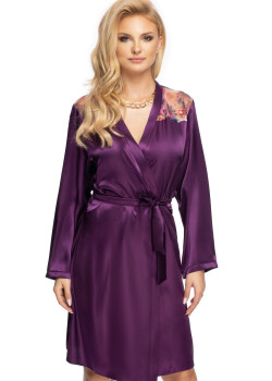 Луксозен секси халат Szlafrok-Shelby-Purple-Purple