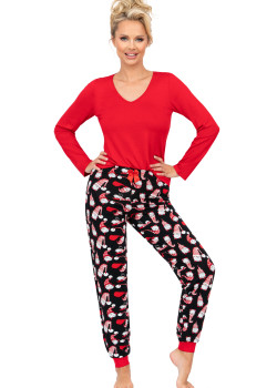 Дамска пижама Piama-Santi-Long-Red-Red