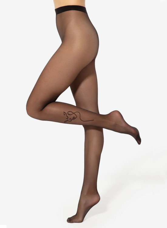 Чорапогащник Rajstopy-Tattoo-07-Nero-Nero