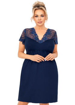 Нощница Koszula-nocna-Livia-Plus-Dark-Blue-Granatowy