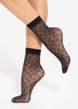 Къси чорапи Skarpetki-Trendy-Line-18-20-Den-Black