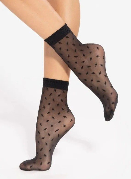 Къси чорапи Skarpetki-Trendy-Line-18-20-Den-Black