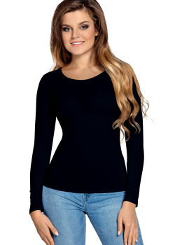 Дамски топ Bluzka-Manati-Dugi-rkaw-Czarna-Czarny