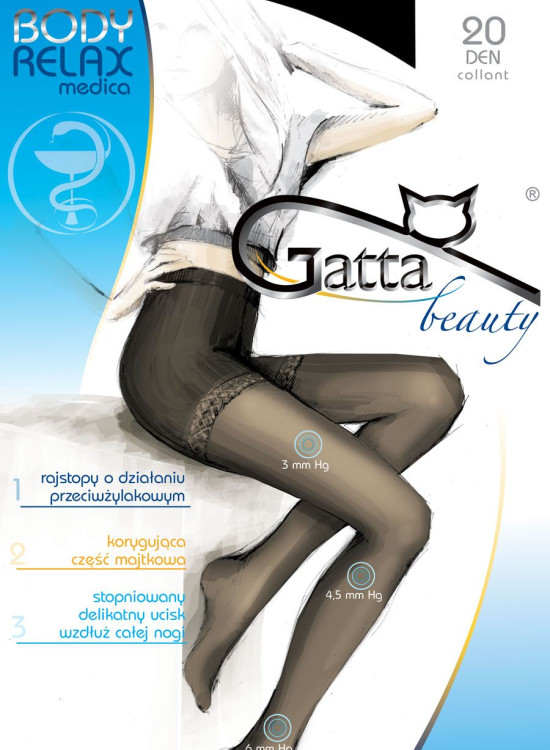 Чорапогащник Rajstopy-Body-Relaxmedica-20-Grafitowy