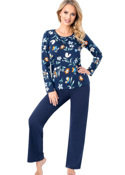Дамска пижама Piama-Caroline-Long-Granatowy