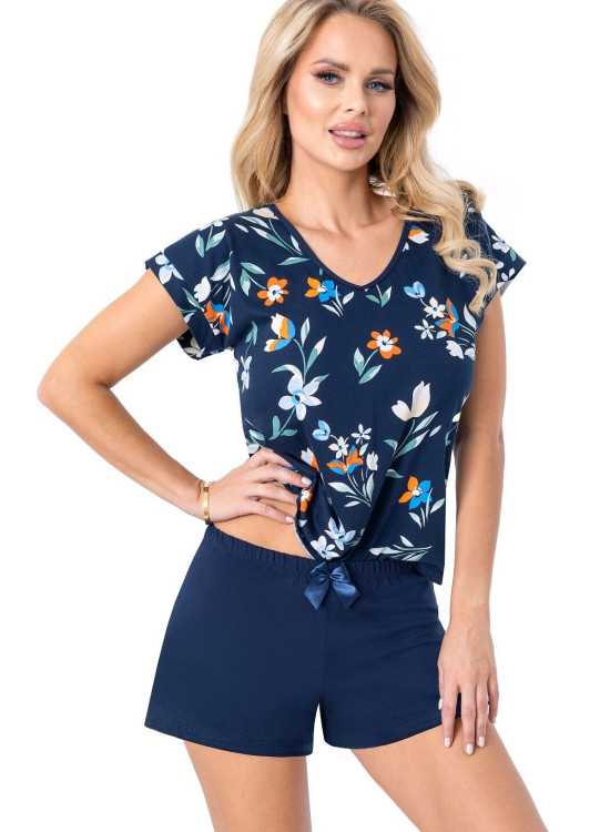 Дамска пижама Piama-Caroline-Short-Granatowy