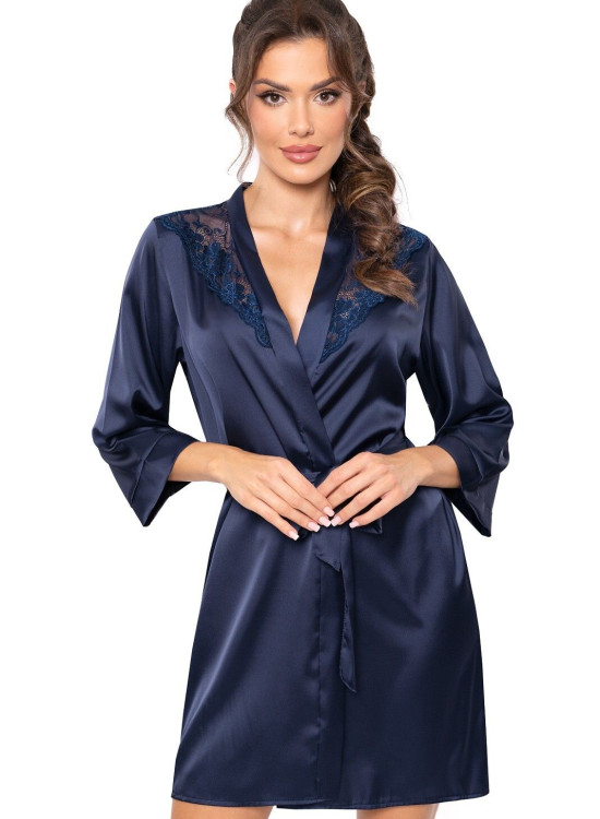 Секси халат Szlafrok-Mari-Granatowy-Granatowy