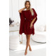 Широка рокля в бордо 287-34