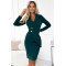 Елегантна рокля в зелен цвят 340-6