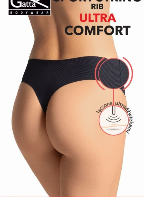 Рипсени дамски прашки в черен цвят RIB ULTRA COMFORT