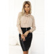 Елегантна блуза с дълъг ръкав в бежово 140-25