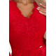 Елегантна дантелена рокля в червен цвят 170-16