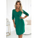 Дамска миди рокля в зелено 255-4