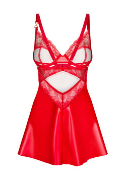 Aliosa Секси нощница с прашки в червено