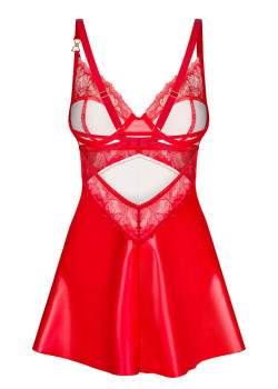 Aliosa Секси нощница с прашки в червено