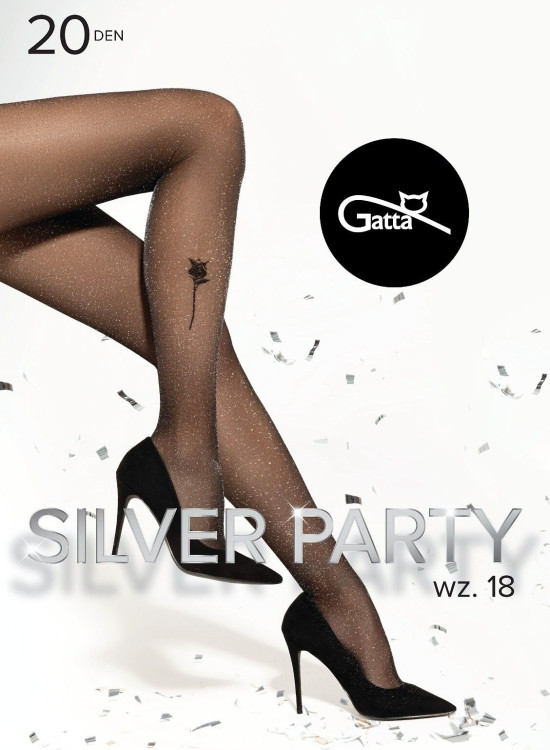 Чорапогащник Rajstopy-Silver-Party-wz18-Nero-Silver