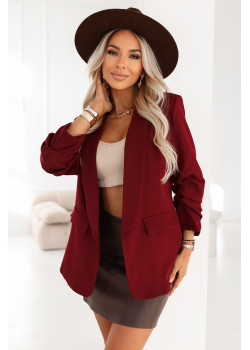 Класическо сако в цвят бордо с набор на ръкавите 588-4