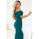 Елегантна дълга рокля в зелен цвят 644-1