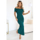 Елегантна дълга рокля в зелен цвят 644-1