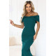 Елегантна дълга рокля в зелен цвят 644-1