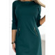 Къса рокля в зелен цвят 420-5