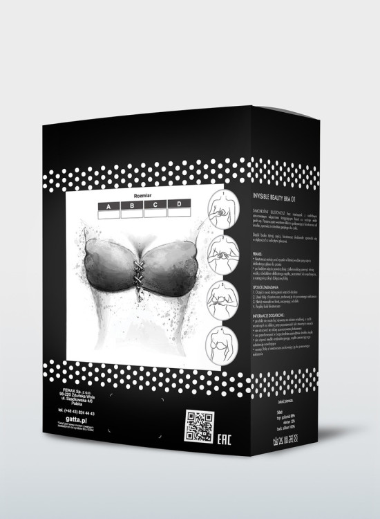 Безшевен сутиен BIUSTONOSZ SAMONOŚNY INVISIBLE BEAUTY BRA 01 Beige