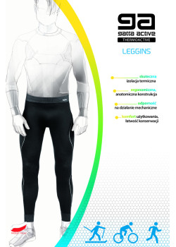 Дамски безшевен клин LEGGINGS MEN THERMOACTIV BASIC BLANC BLACK-GREY