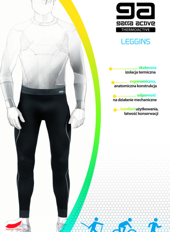 Дамски безшевен клин LEGGINGS MEN THERMOACTIV BASIC BLANC BLACK-GREY