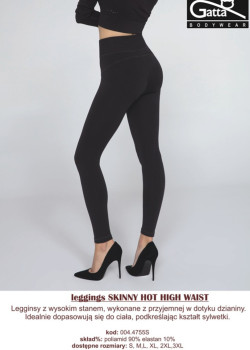 Дамски безшевен клин LEGGINGS SKINNY HOT HIGH WAIST Black