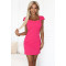 Къса дамска рокля в розов цвят 118-9