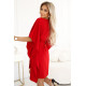 Широка рокля в ярко червен цвят 287-35