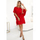 Широка рокля в ярко червен цвят 287-35