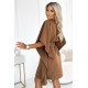 Широка рокля в кафяв цвят , модел 287-39.