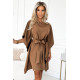 Широка рокля в кафяв цвят , модел 287-39.