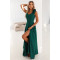 Елегантна дълга рокля в зелен цвят 643-1