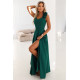 Елегантна дълга рокля в зелен цвят 643-1