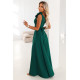 Елегантна дълга рокля в зелен цвят 643-1