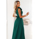 Елегантна дълга рокля в зелен цвят 643-1