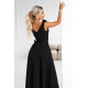 Елегантна дълга рокля в черен цвят 643-2